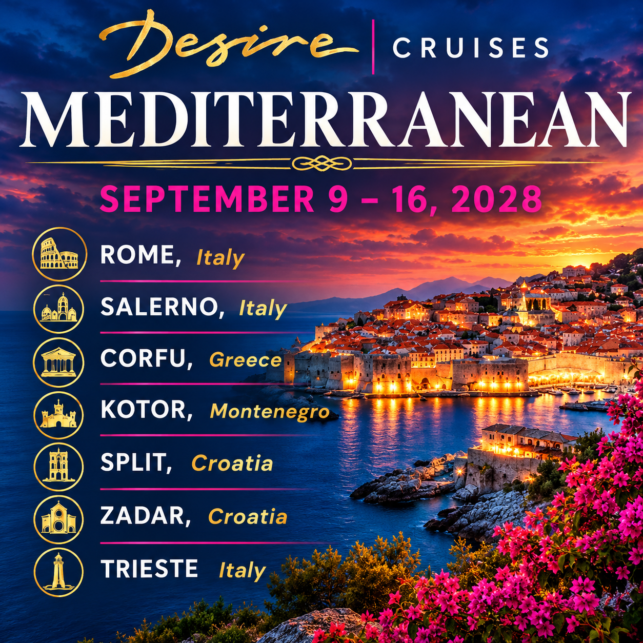 Desire Cruises logo